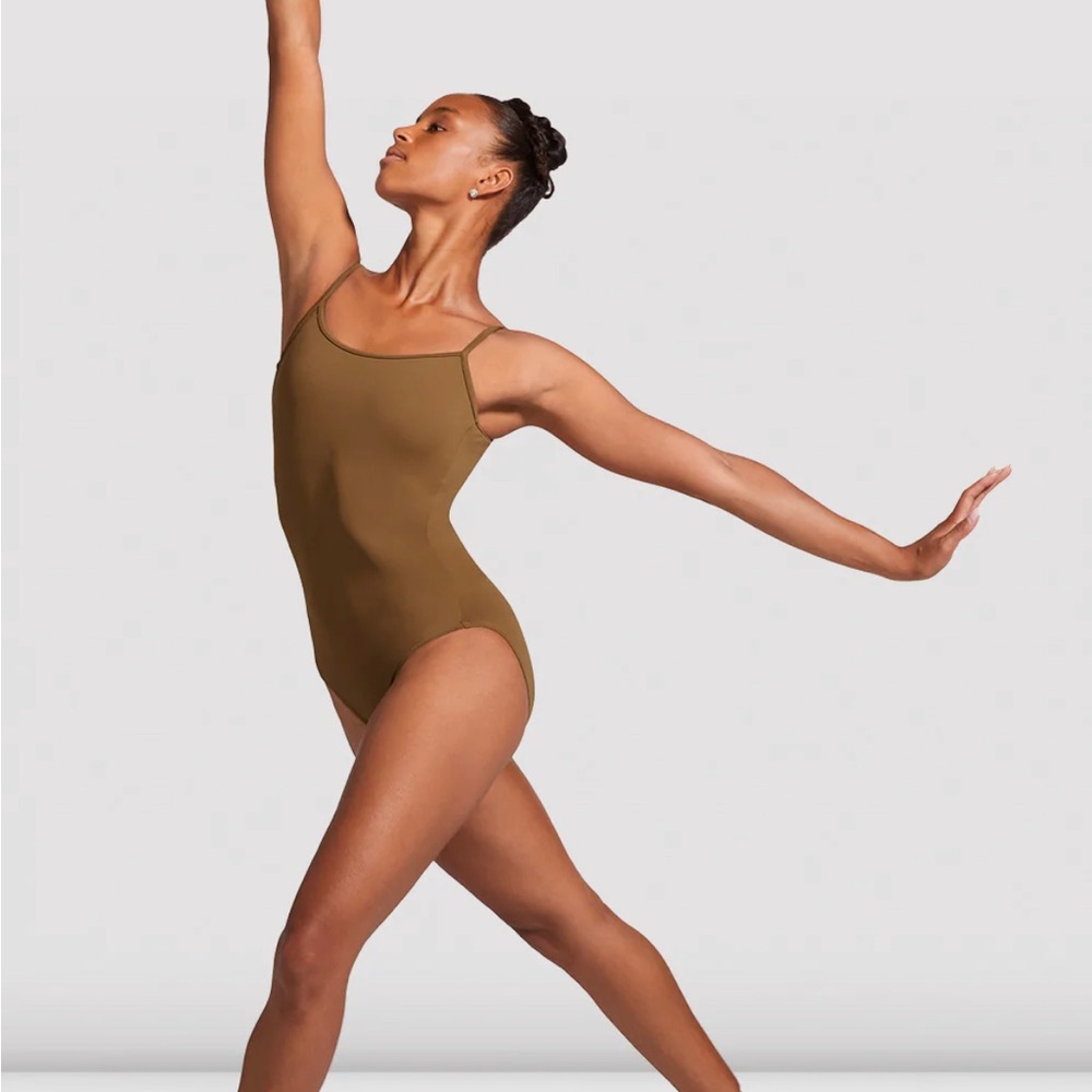 Bloch Nejor Camisole Leotard, Brown/Almond, Size Large - Ballet, Dance, Leotard